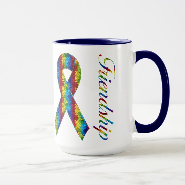 Freundschaft Autismus Ringer Tasse (Rechts)