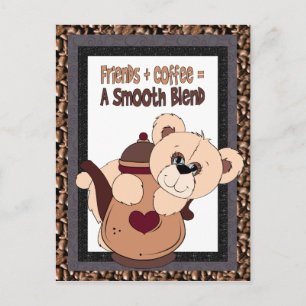 Freundschaft Bear fun Kaffeekarte Postkarte