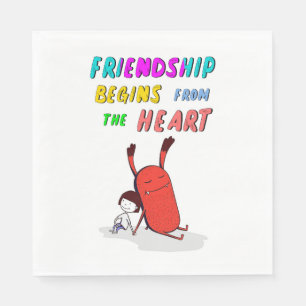 Freundschaft beginnt ab Herbst Juli Dämonen 30 Fre Serviette