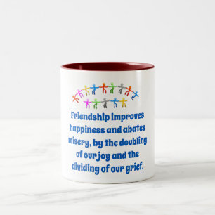 Freundschaft besteht darin, zu vergessen - Freunds Zweifarbige Tasse