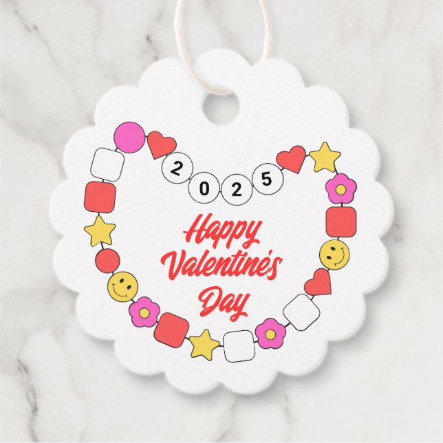 Freundschaft Bracelet Bejeweled Valentinstag Geschenkanhänger (Vorderseite)