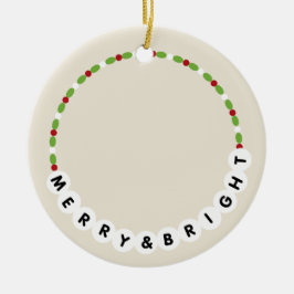 Freundschaft Bracelet fröhlich und hell Weihnachte Keramik Ornament