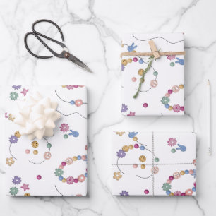 Freundschaft Bracelet Girl Jewelier Muster Geschenkpapier Set