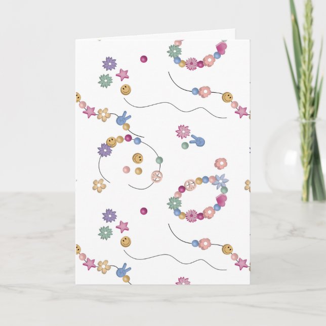 Freundschaft Bracelet Girl Jewelier Muster Karte (Vorderseite)