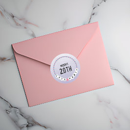 Freundschaft Bracelet Lila Geburtstag Runder Aufkleber