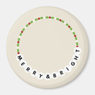 Freundschaft Bracelet Merry und helle Weihnachten Magnet