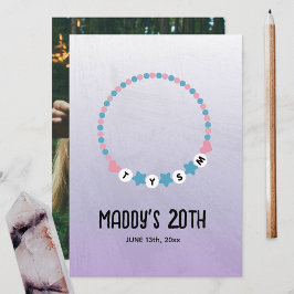 Freundschaft Bracelet TYSM Geburtstag Vielen Dank Dankeskarte