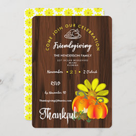 Freundschaft Danksagend Feier Rustikal Einladung