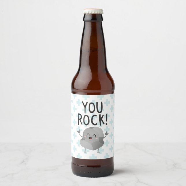 Freundschaft dankt Ihnen Rock coole Bierflasche Et Bierflaschenetikett (Vorderseite)