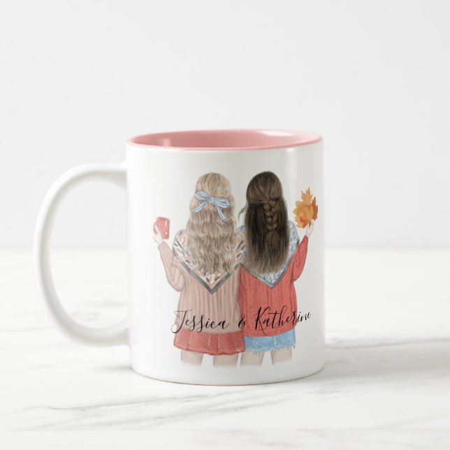 Freundschaft der besten Freunde der Custom Hair BE Zweifarbige Tasse (Links)