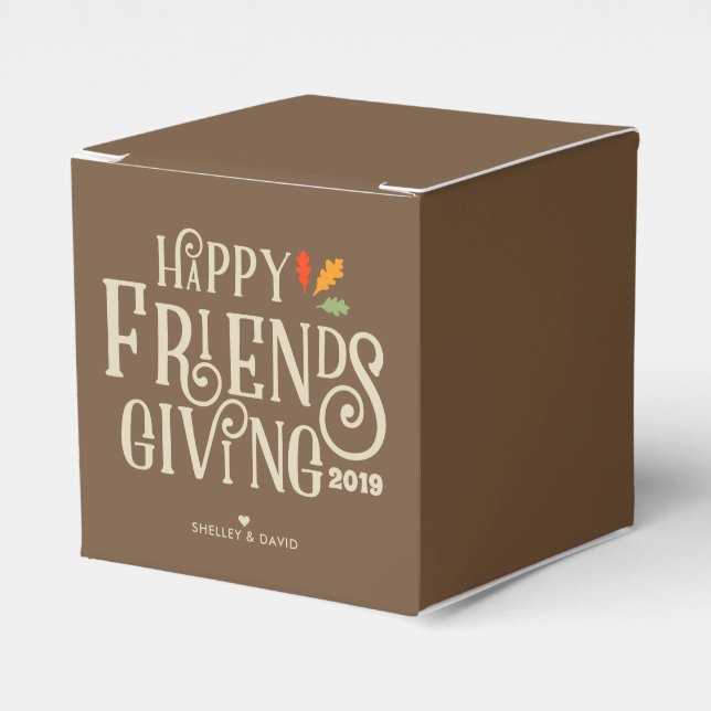 Freundschaft | Farbe des Herbstes braun Geschenkschachtel (Vorderseite)