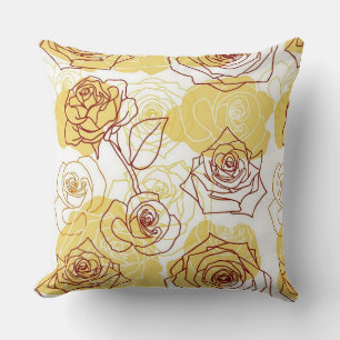 Freundschaft & Frey Yellow Roses Throw Kissen