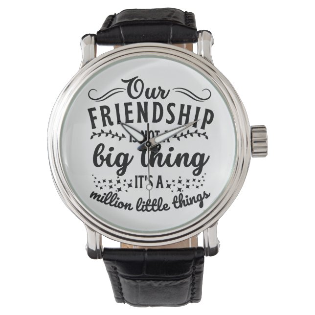 Freundschaft Funny Quote Armbanduhr (Vorderseite)
