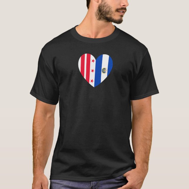 Freundschaft für immer El Salvador und Washington  T-Shirt (Vorderseite)