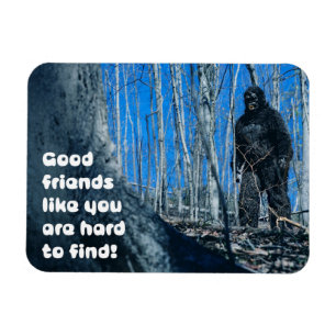 Freundschaft für jeden Bigfoot im Wald Humor Magnet