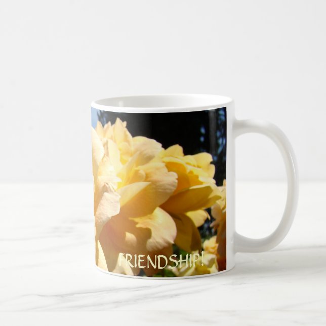 FREUNDSCHAFT Geschenke Kaffee Cup Tasse Orange ROS (Rechts)