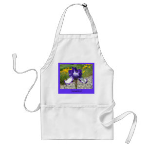 Freundschaft! Geschenke Lila Iris Blume Qualität S Schürze