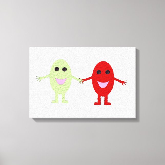 Freundschaft Grapes Canvas Print Leinwanddruck (Vorderseite)