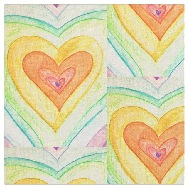 Freundschaft Herz Rainbow Material Art Material Stoff (Nahaufnahme)