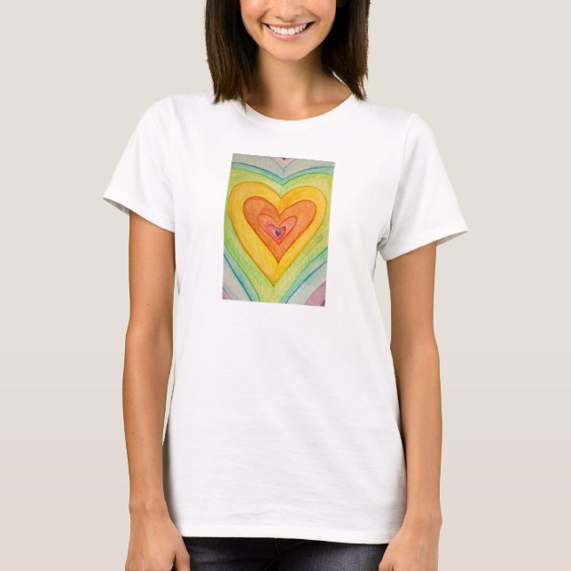 Freundschaft hört Rainbow Kundenspezifische Liebe- T-Shirt (Vorderseite)
