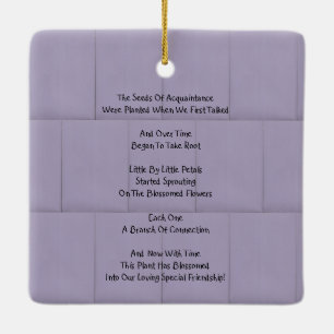 Freundschaft im Blut Keramikornament