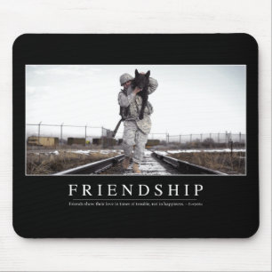 Freundschaft: Inspirierend Zitat Mousepad