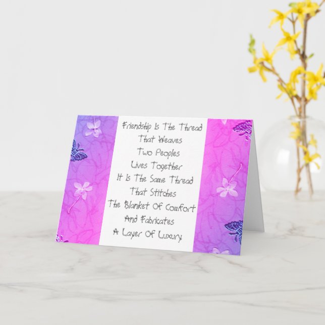 Freundschaft ist das Thema Karte (Gelbe Blume)