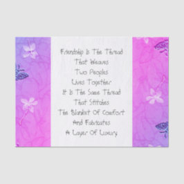 Freundschaft ist das Thema Seidenpapier