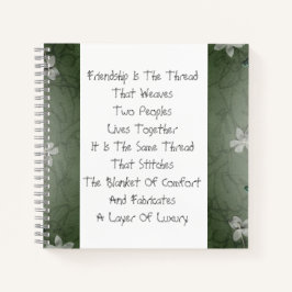 Freundschaft ist das Thread (dunkle Version) Notizbuch