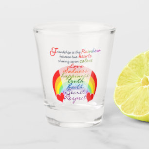 Freundschaft ist der Regenbogen BESTE FREUNDIN Schnapsglas