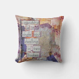 Freundschaft ist ein Single Soul Art Kissen