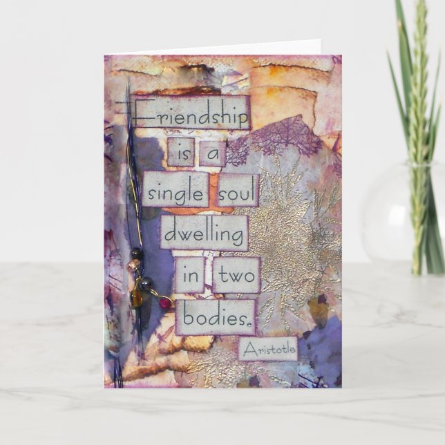 Freundschaft ist ein Single Soul Karte (Vorderseite)