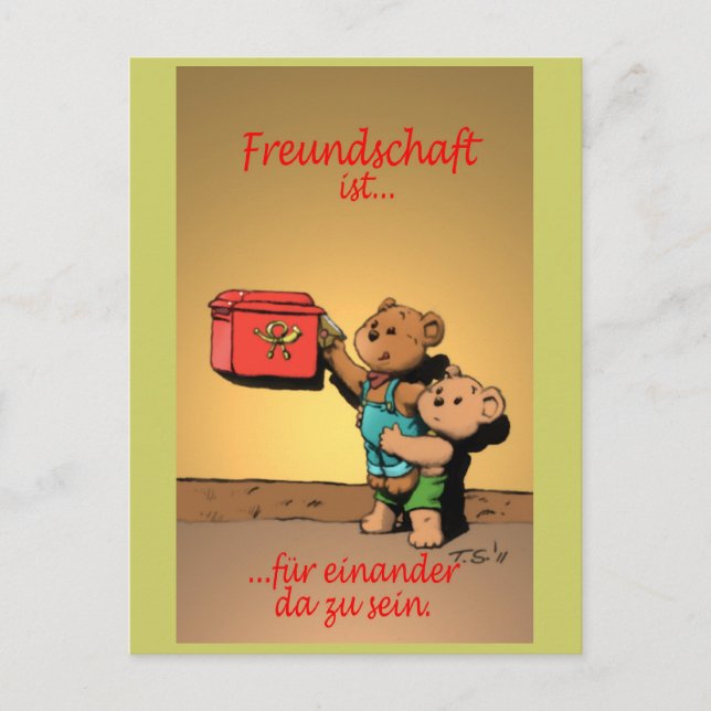 Freundschaft ist... postkarte (Vorderseite)