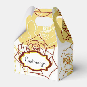 Freundschaft & Joy Yellow Roses Gable Fevor Box Geschenkschachtel