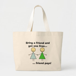 Freundschaft Jumbo Stoffbeutel