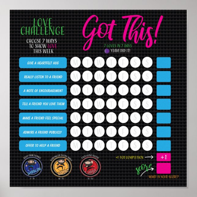 FREUNDSCHAFT LIEBE HERAUSFORDERUNG POSTER (Vorne)