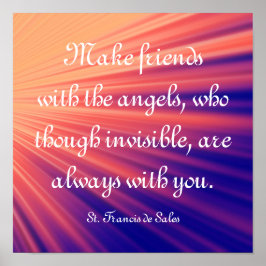 Freundschaft mit dem Angels St Francis Zitat Poster