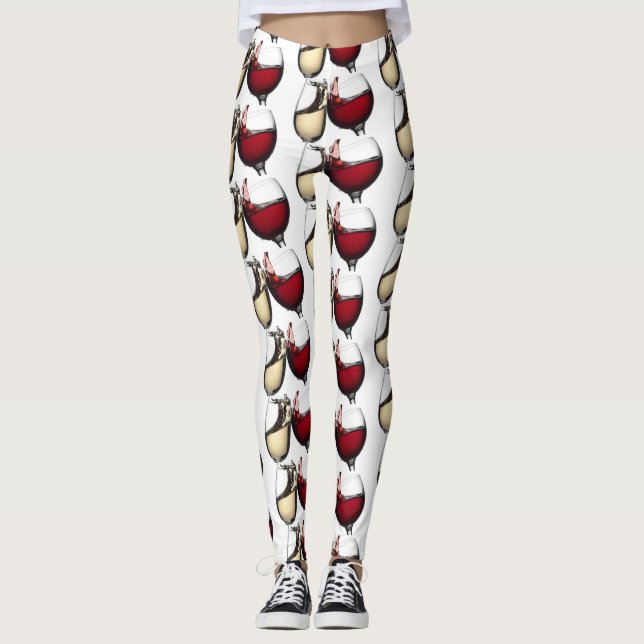 Freundschaft mit Wein Leggings (Vorderseite)