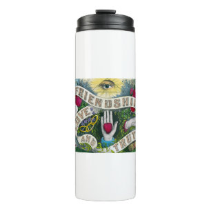 Freundschaft oder das allsehende Auge - Vintage-Sy Thermosbecher