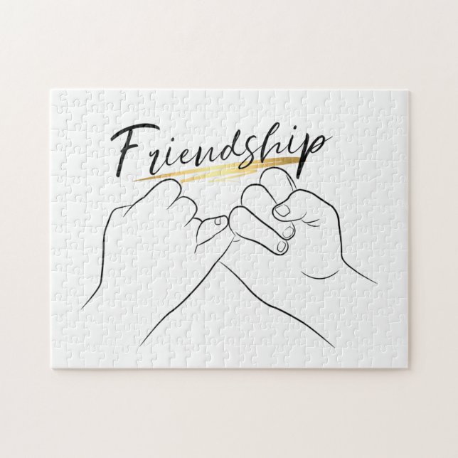 Freundschaft Pinky Promise Niedliche Bauart Puzzle (Horizontal)