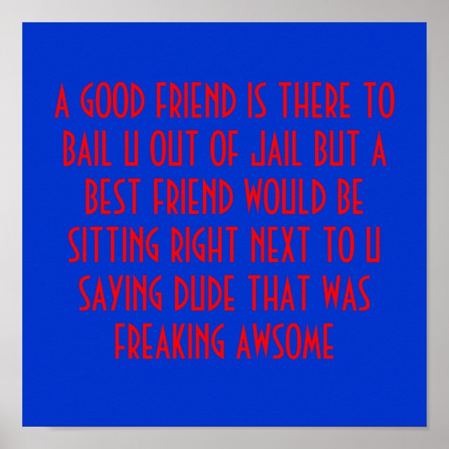 FREUNDSCHAFT POSTER (Vorne)