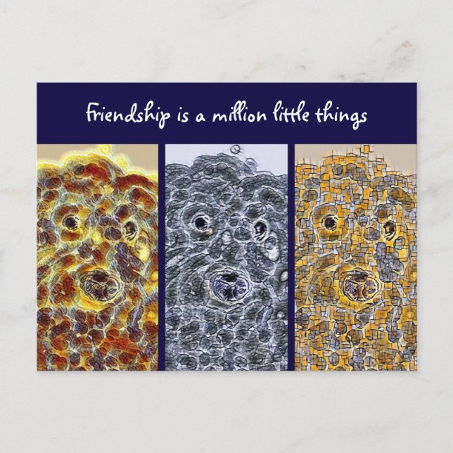 Freundschaft Postkarte Hunde Moderne Abstrakte Kun (Vorderseite)