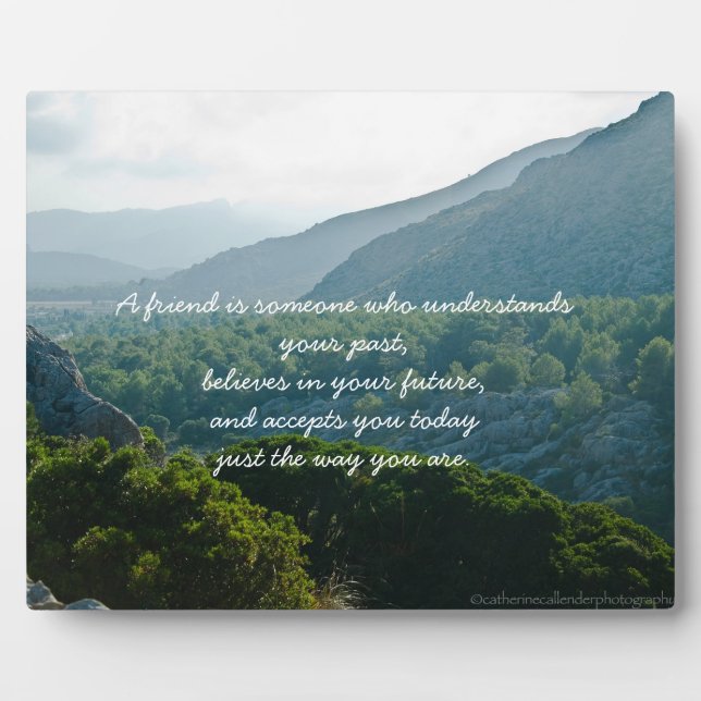 Freundschaft Proverb Plaque Fotoplatte (Vorderseite)