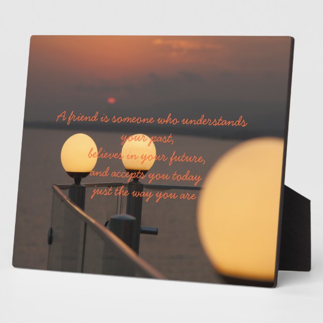 Freundschaft Proverb Plaque Fotoplatte (Seite)