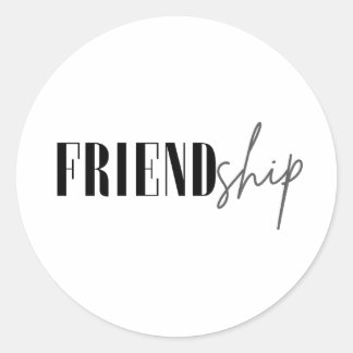 Freundschaft Runder Aufkleber