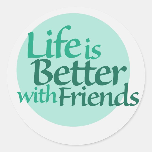 Freundschaft Runder Aufkleber (Vorderseite)