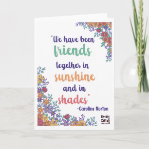 Freundschaft - Schöne Blumenkarte Karte