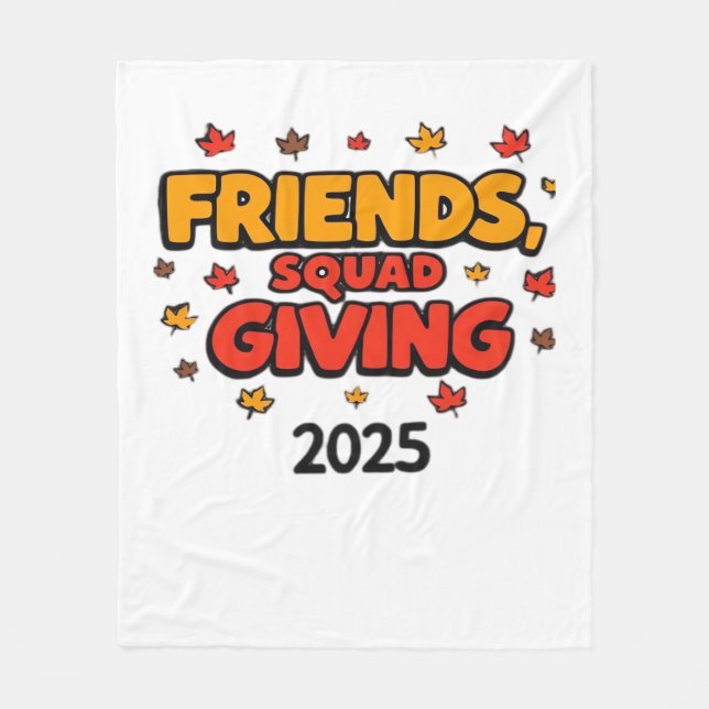 Freundschaft Squad geben Herbst 2025 dankbar Fleecedecke (Vorderseite)
