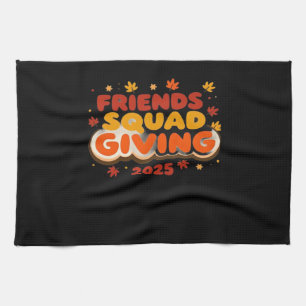 Freundschaft Squad geben Herbst 2025 dankbar Geschirrtuch