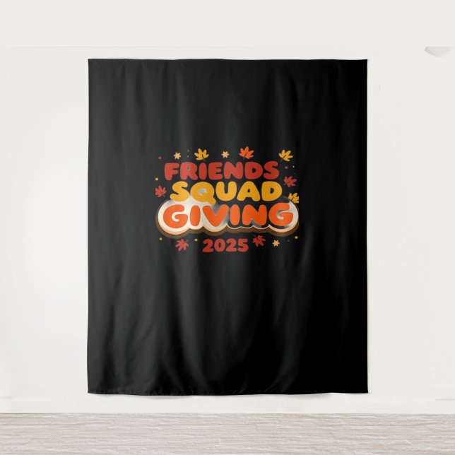 Freundschaft Squad geben Herbst 2025 dankbar Wandteppich (Vorderseite)